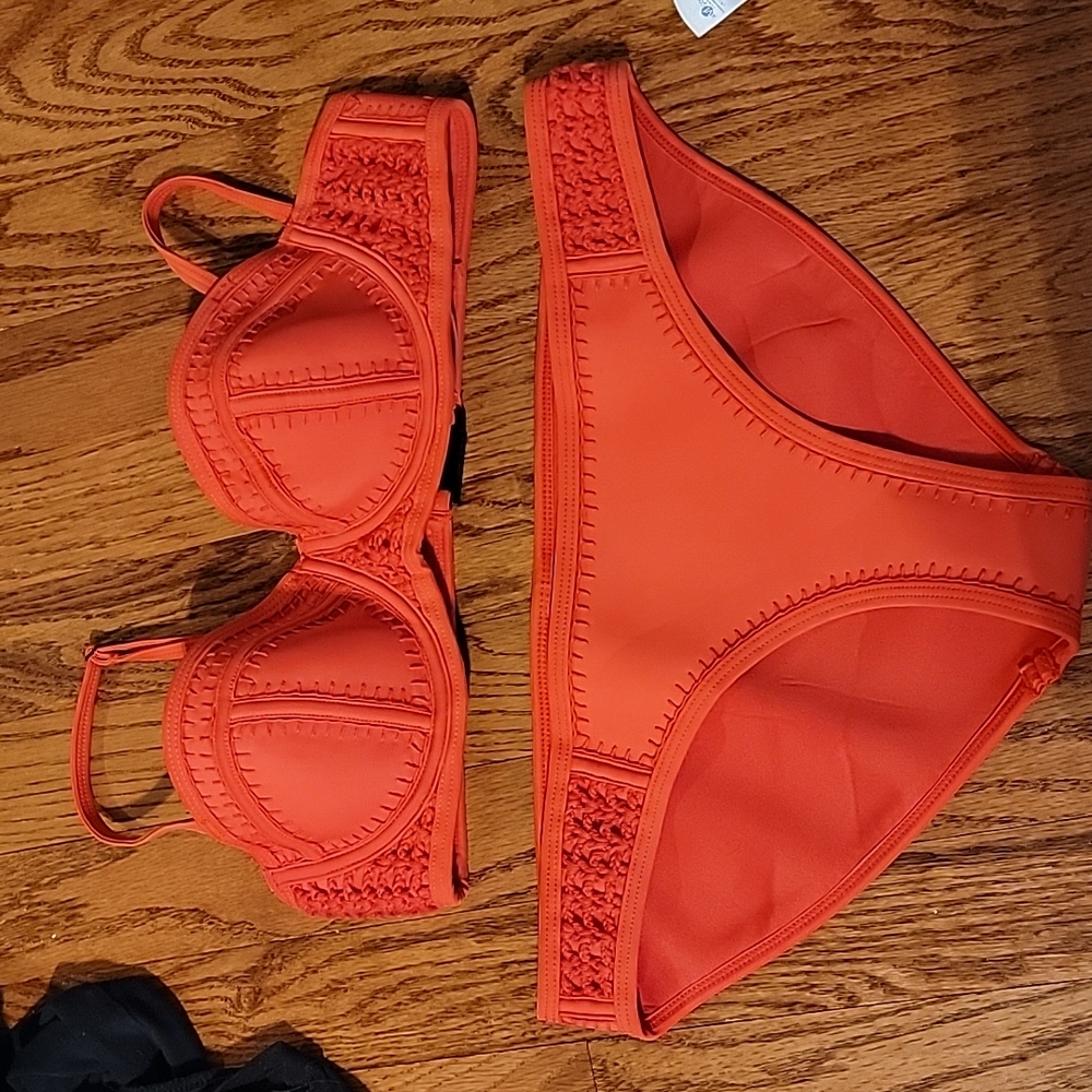 Triangl red swimsuit